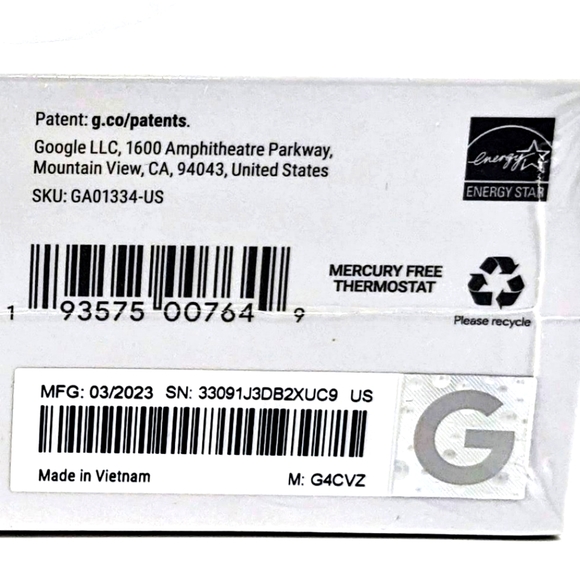 Opened Box Google Nest New Programmable Smart Thermostat for Home - Picture 10 of 11